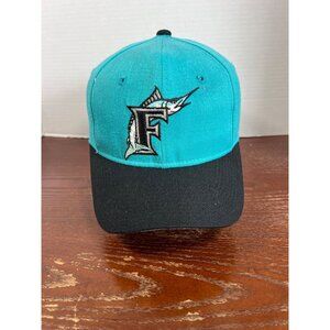 Florida Marlins Fitted Cap Size 7 By Sports Specialties Teal & Black X3